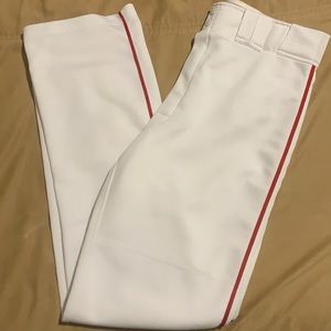 Men’s Large Easton Baseball Pants With Red Piping